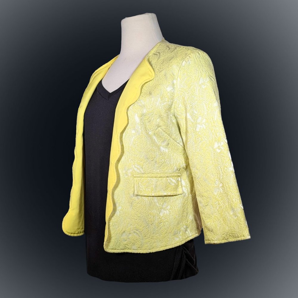 Angela by Gaea Canary Yellow Open Jacket